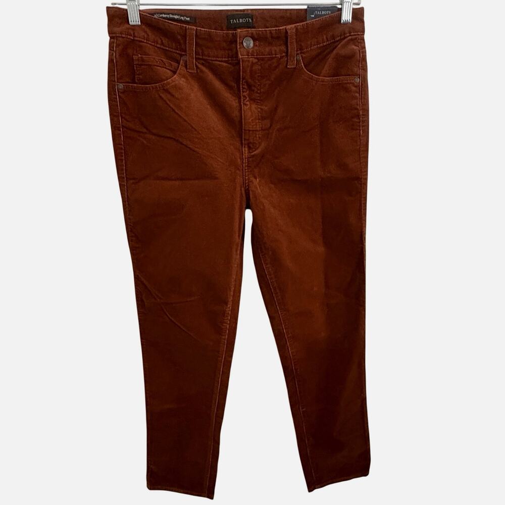 NWT Talbots Corduroy Straight Leg Pant Size 8 Fall Winter